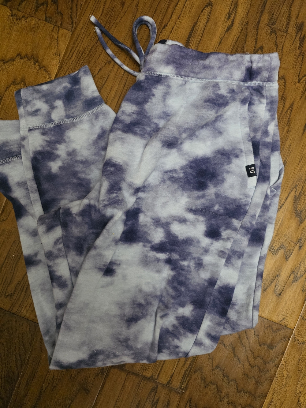 GAP Blue Tie-Dye Jogger Sweatpants